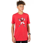 Football Short Sleeve T-Shirt - Touchdown Santa