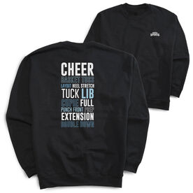 Cheerleading Crewneck Sweatshirt - Cheerleading Words (Back Design)