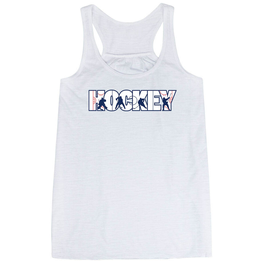 Hockey Flowy Racerback Tank Top - Hockey Life