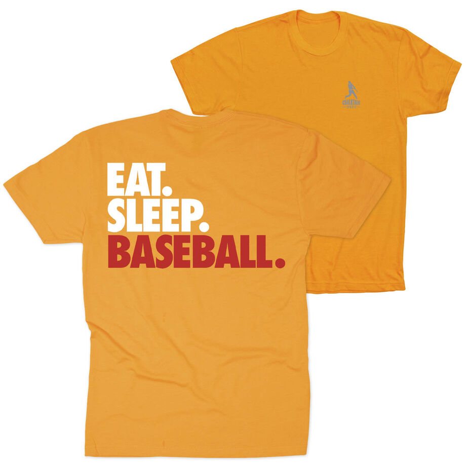 Baseball Short Sleeve T-Shirt - Eat. Sleep. Baseball. (Back Design)