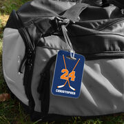 Hockey Bag/Luggage Tag - Personalized Hockey Crossed Sticks