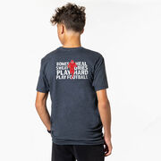 Football Short Sleeve T-Shirt - Bones Saying (Back Design)