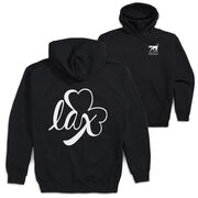 Girls Lacrosse Hooded Sweatshirt - Lax Shamrock (Back Design)