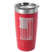 Girls Lacrosse 20 oz. Double Insulated Tumbler - Lax Flag