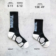 Wrestling Woven Mid-Calf Socks - Eat. Sleep. Wrestle.