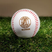 Engraved Baseball - Custom Logo with Text