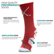 Hockey Woven Mid-Calf Socks - Dangle. Snipe. Celly.