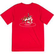 Wrestling Short Sleeve Performance Tee - Wrestling Reindeer