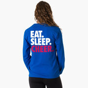 Cheerleading Tshirt Long Sleeve - Eat. Sleep. Cheer (Back Design)