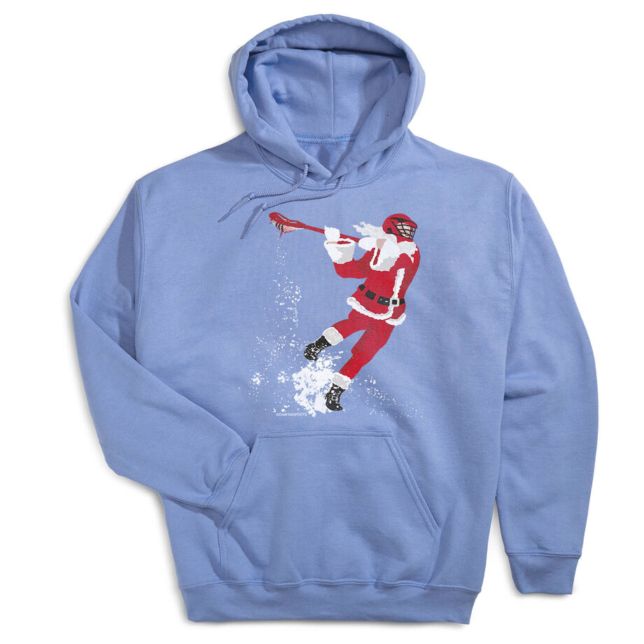 Guys Lacrosse Hooded Sweatshirt - Santa Laxer