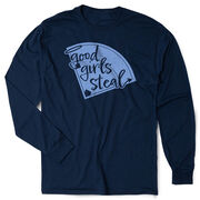 Softball Tshirt Long Sleeve - Good Girls Steal