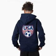 Soccer Hooded Sweatshirt - Soccer USA (Back Design)