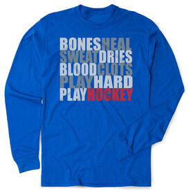 Hockey Tshirt Long Sleeve - Bones Saying