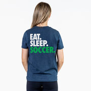 Soccer Short Sleeve T-Shirt - Eat. Sleep. Soccer (Back Design)