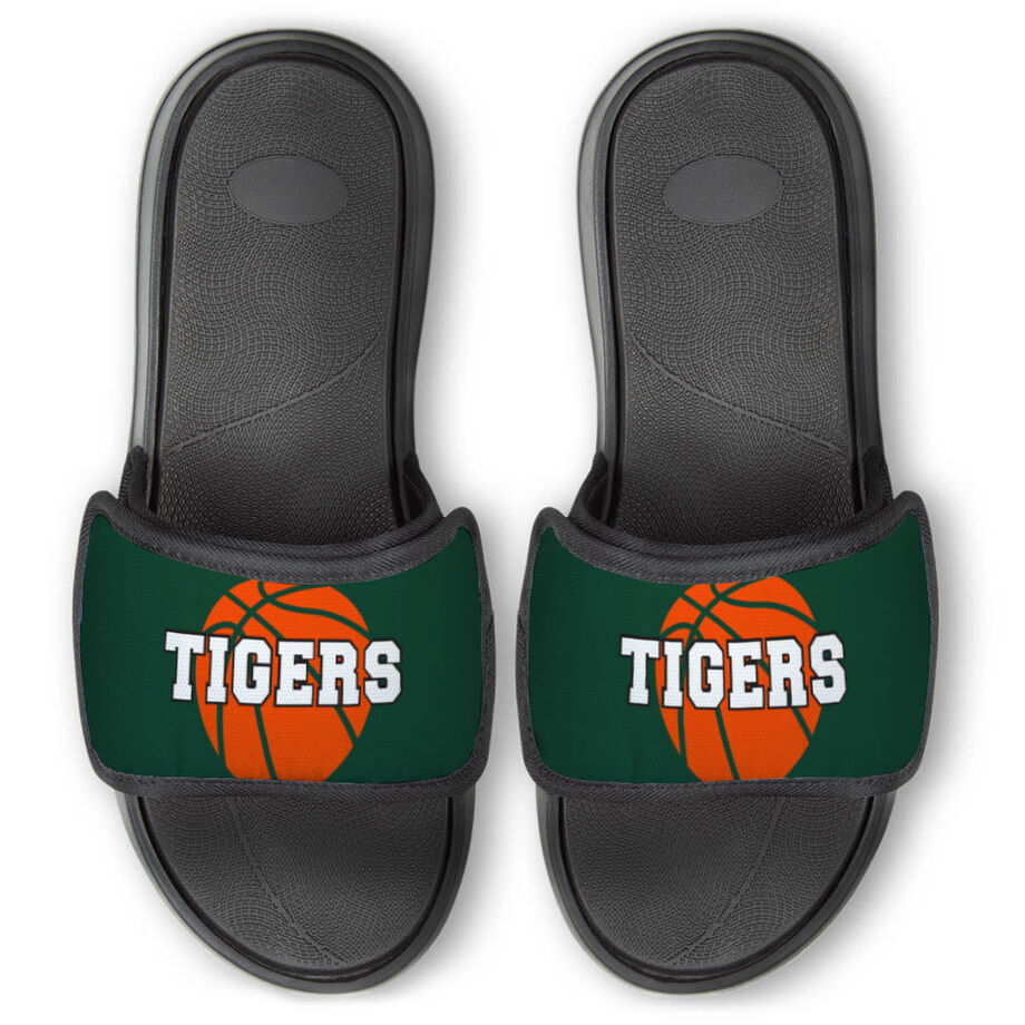 Basketball Repwell&reg; Slide Sandals - Basketball with Text