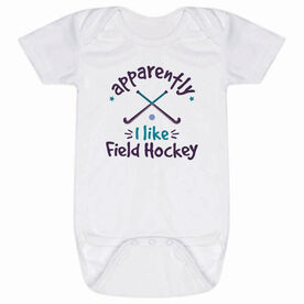 Field Hockey Baby One-Piece - Apparently, I Like Field Hockey