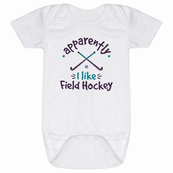 Field Hockey Baby One-Piece - Apparently, I Like Field Hockey
