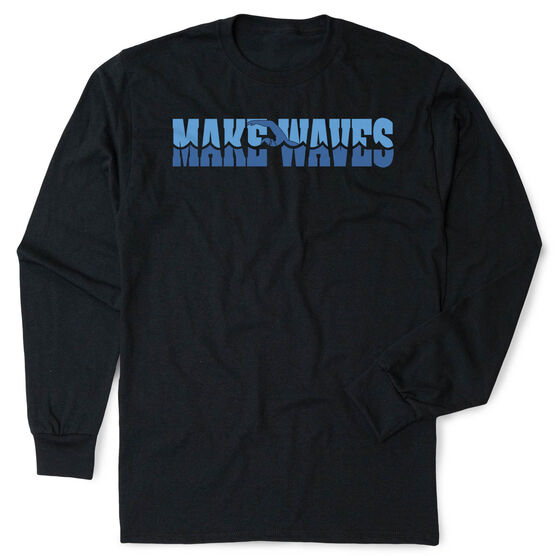 Swimming Tshirt Long Sleeve - Make Waves