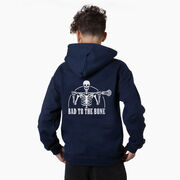 Guys Lacrosse Hooded Sweatshirt - Bad To The Bone (Back Design)