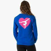 Gymnastics Tshirt Long Sleeve - Gymnast Heart (Back Design)