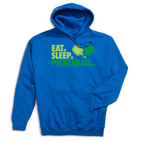 Pickleball Hooded Sweatshirt - Eat. Sleep. Pickleball [Adult Medium/Royal] - SS