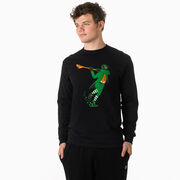 Guys Lacrosse Tshirt Long Sleeve - Lacrosse Leprechaun