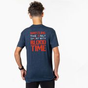 Wrestling Short Sleeve T-Shirt - Blood Time (Back Design)