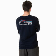Guys Lacrosse Crewneck Sweatshirt - Lacrosse Dad Sticks (Back Design)