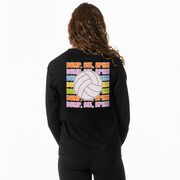 Volleyball Tshirt Long Sleeve - Bump, Set, Spike (Back Design)