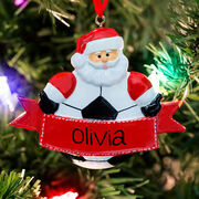 Soccer Ornament - Soccer ball Santa