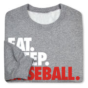 Baseball Crewneck Sweatshirt - Eat Sleep Baseball Bold