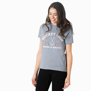 Hockey Short Sleeve T-Shirt - Loud and Proud Hockey Mom