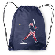 Softball Drawstring Backpack - Softball Star
