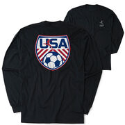 Soccer Tshirt Long Sleeve - Soccer USA (Back Design)