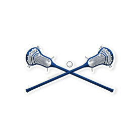 Guys Lacrosse Sticker - Crossed Sticks
