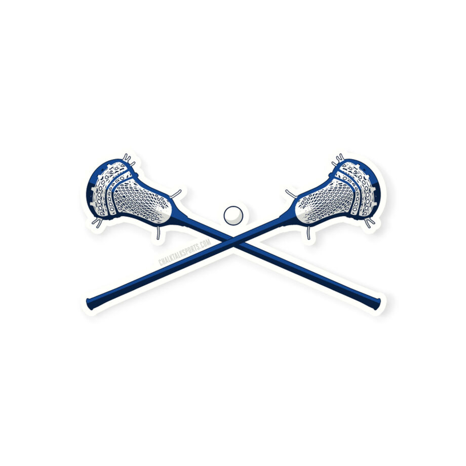 Guys Lacrosse Sticker - Crossed Sticks