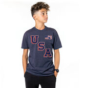 Hockey T-Shirt Short Sleeve - Hockey USA Gold