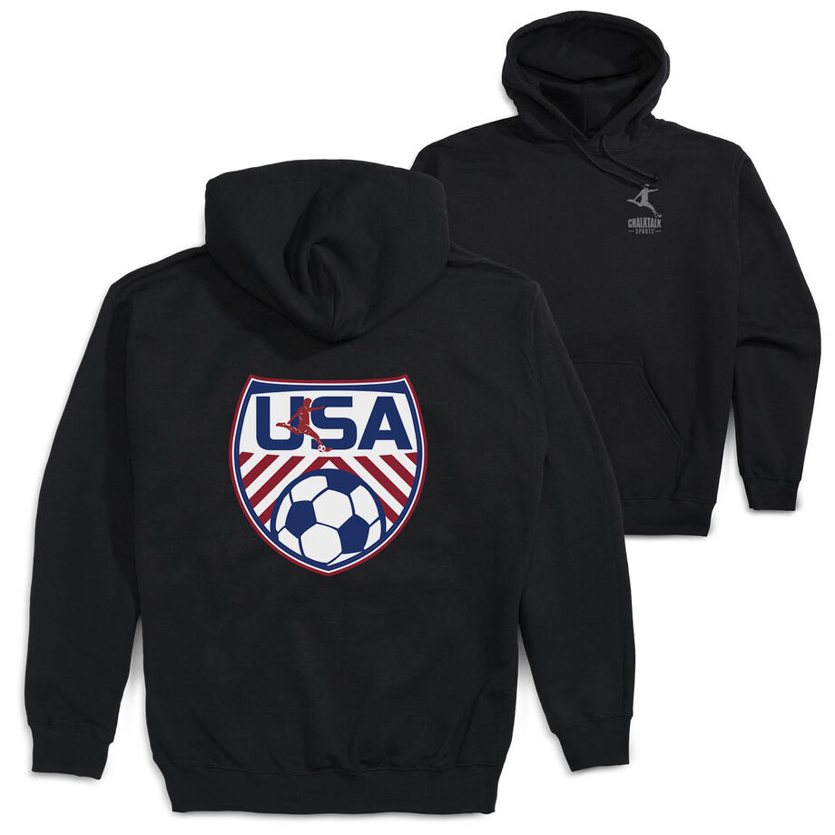 Soccer Hooded Sweatshirt - Soccer USA (Back Design)