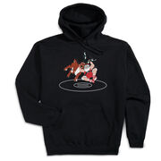 Wrestling Hooded Sweatshirt - Wrestling Reindeer