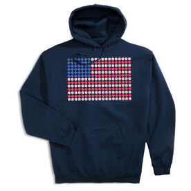 Baseball Hooded Sweatshirt - Patriotic Baseball