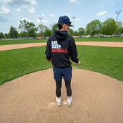 Baseball Hooded Sweatshirt - Eat. Sleep. Baseball. (Back Design)