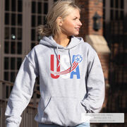 Soccer Hooded Sweatshirt - USA Patriotic