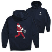 Baseball Hooded Sweatshirt - Home Run Santa (Back Design)