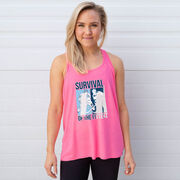 Hockey Flowy Racerback Tank Top - Survival of the Fittest