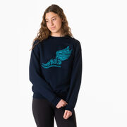 Cross Country Crewneck Sweatshirt - Winged Foot Inspirational Words