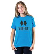 Skiing & Snowboarding Short Sleeve T-Shirt - I'm Difficult