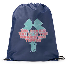 Cheerleading Drawstring Backpack - The Bigger the Bow