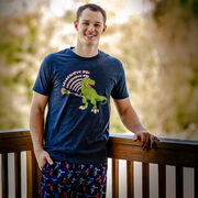 Guys Lacrosse Short Sleeve T-Shirt - Laxasaurus Rex