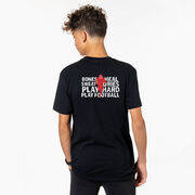Football Short Sleeve T-Shirt - Bones Saying (Back Design)