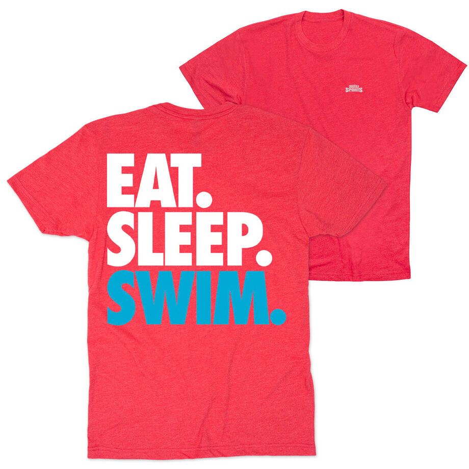 Swimming Short Sleeve T-Shirt - Eat. Sleep. Swim. (Back Design)